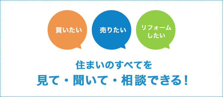 住まいのすべてを見て・聞いて・相談できる！